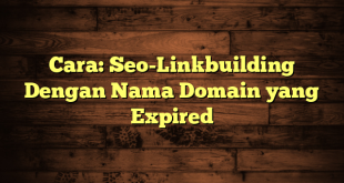 Cara: Seo-Linkbuilding Dengan Nama Domain yang Expired